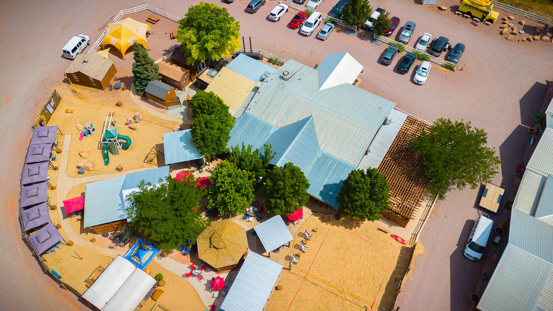 Aerial view of Whitewater Bar & Grill property
